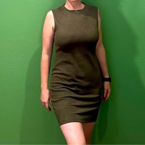 Olive bodycon mini dress